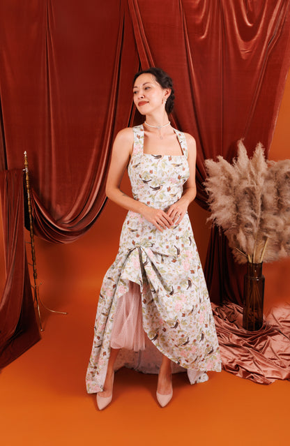 ELDA Maxi Dress with Floral Pattern